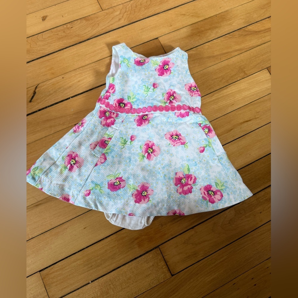 NWT Janie and Jack pink floral print spring sleeveless dress‎